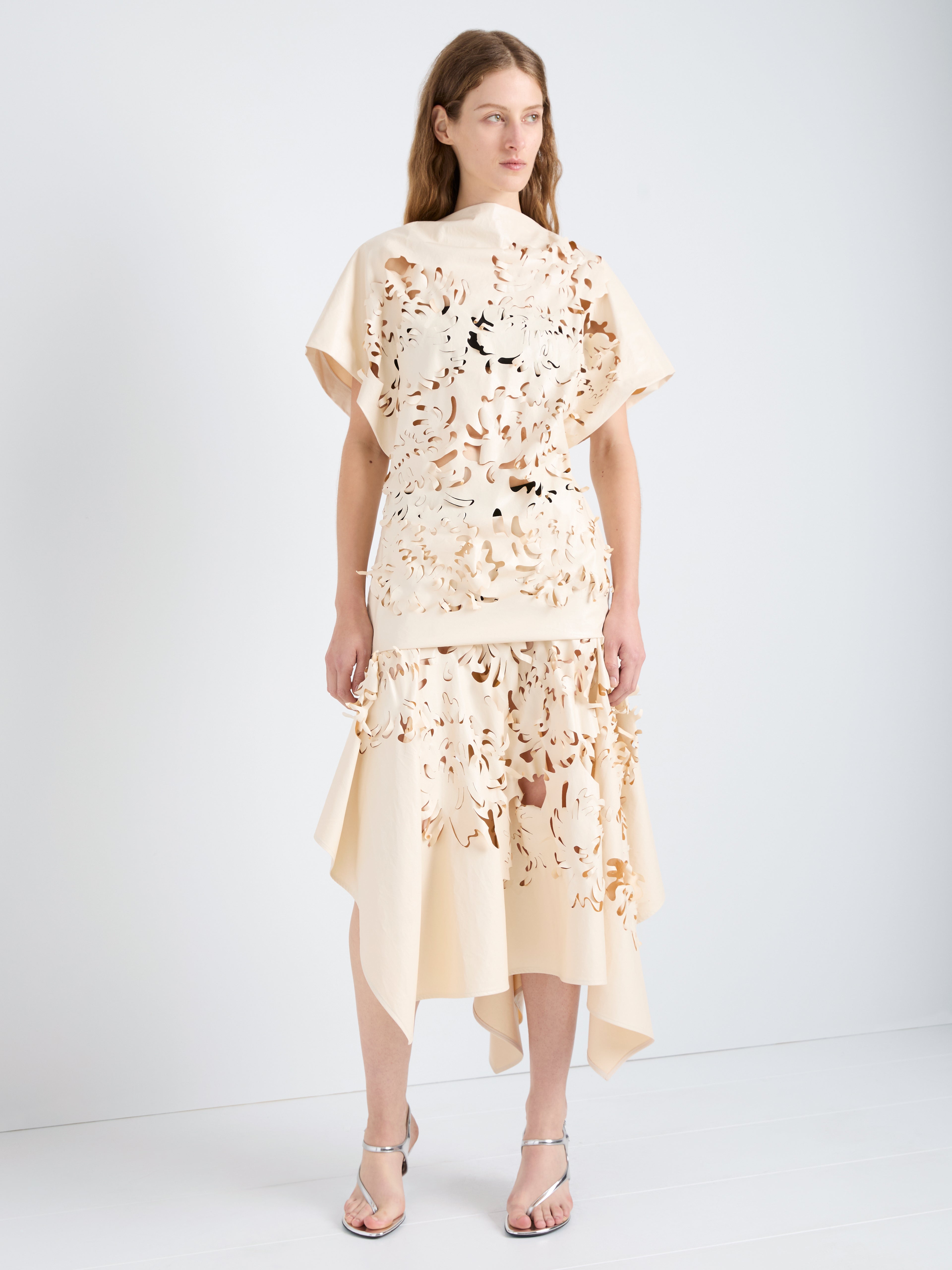 Diva Women's Top | Lacquered Cotton, Laser-Cut Design 6