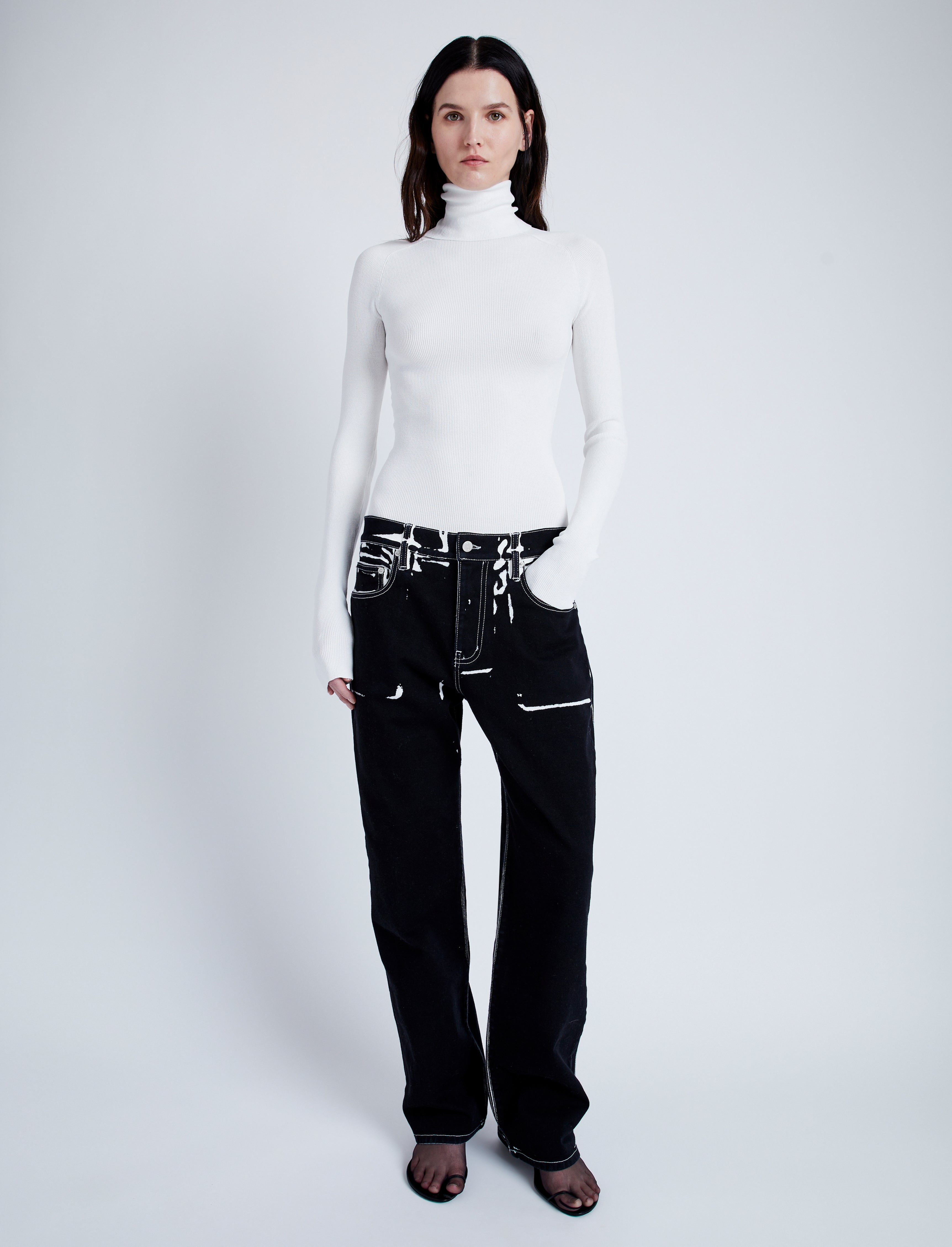 Fiona Women's Top | Matte Viscose Slim Fit Turtleneck Blouse 2