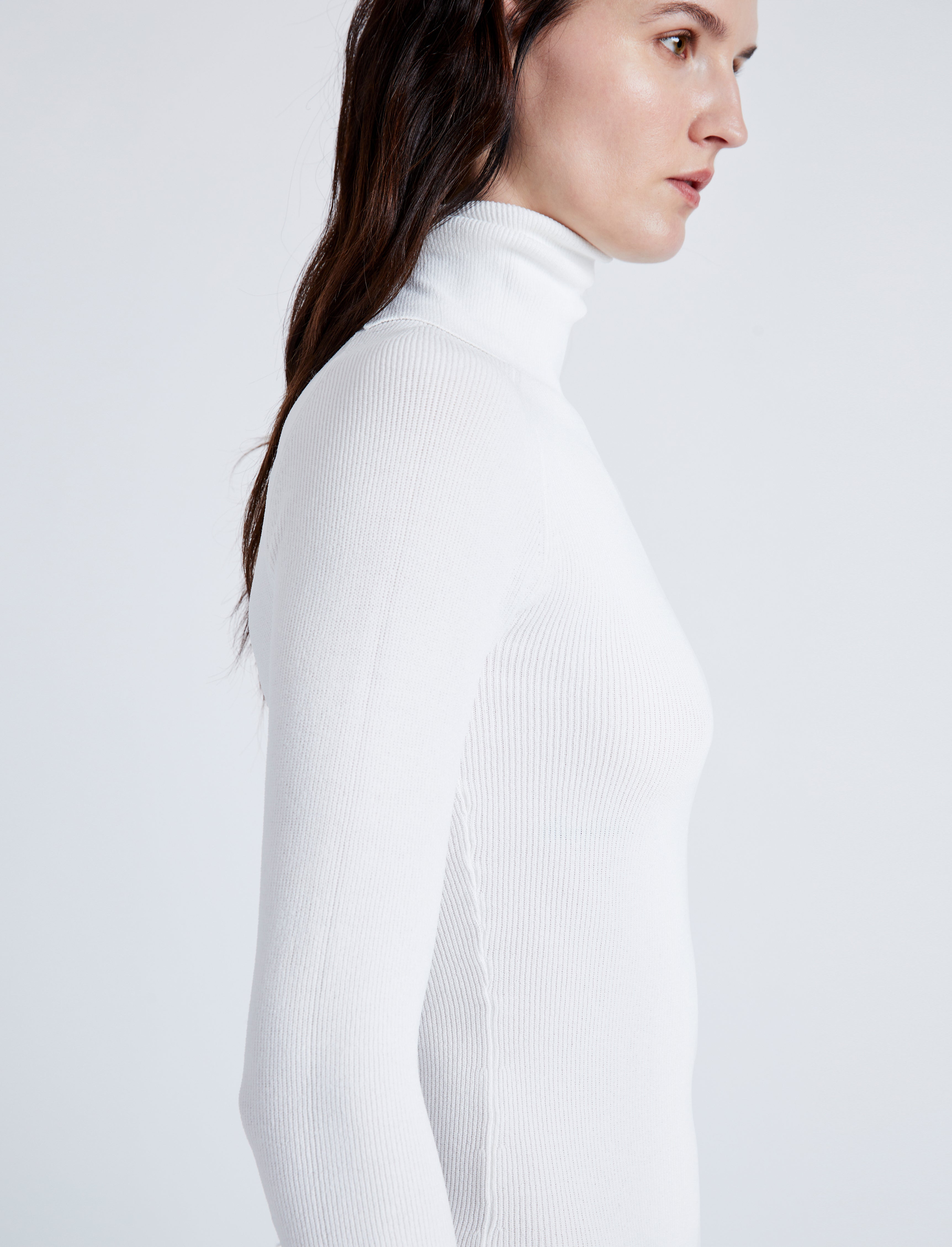 Fiona Women's Top | Matte Viscose Slim Fit Turtleneck Blouse 5