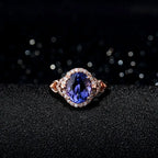 Tanzanite Diamond Rose Gold Ring