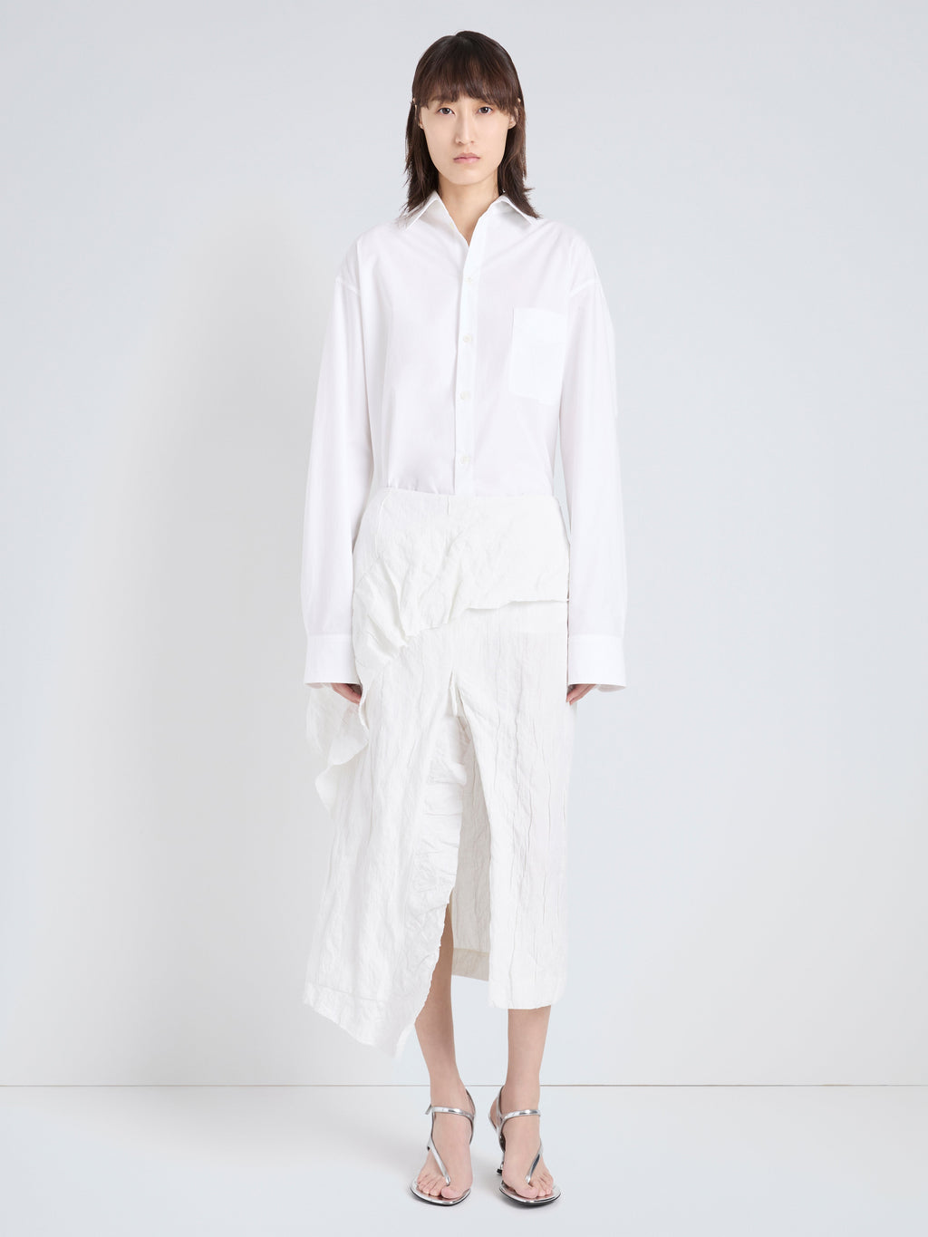 Harmonious Women's Skirt | Memory Cotton, Asymmetrical Drape 1