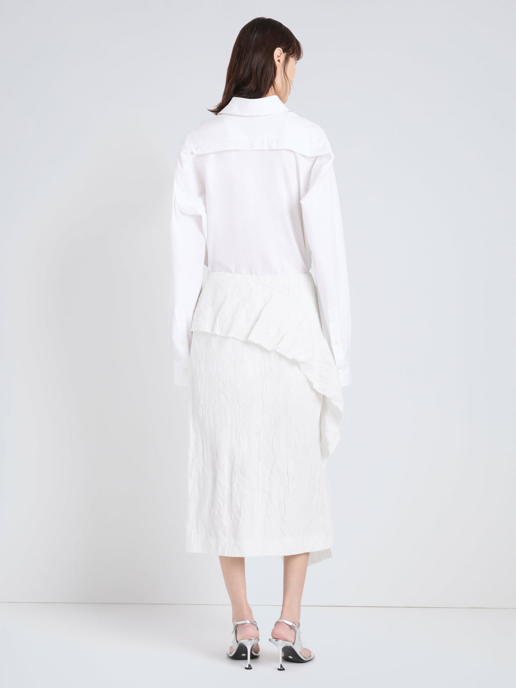 Harmonious Women's Skirt | Memory Cotton, Asymmetrical Drape 3