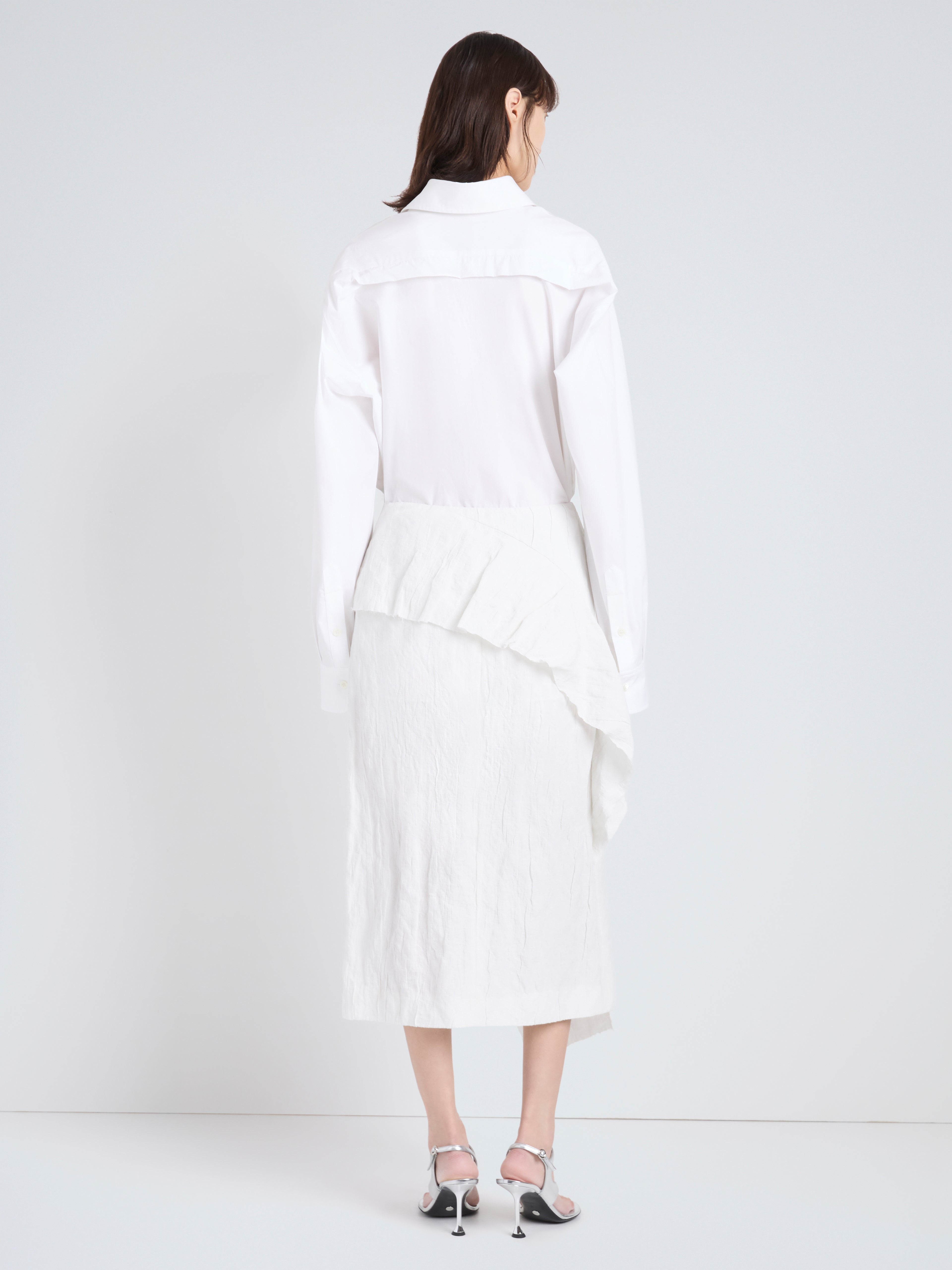 Harmonious Women's Skirt | Memory Cotton, Asymmetrical Drape 3