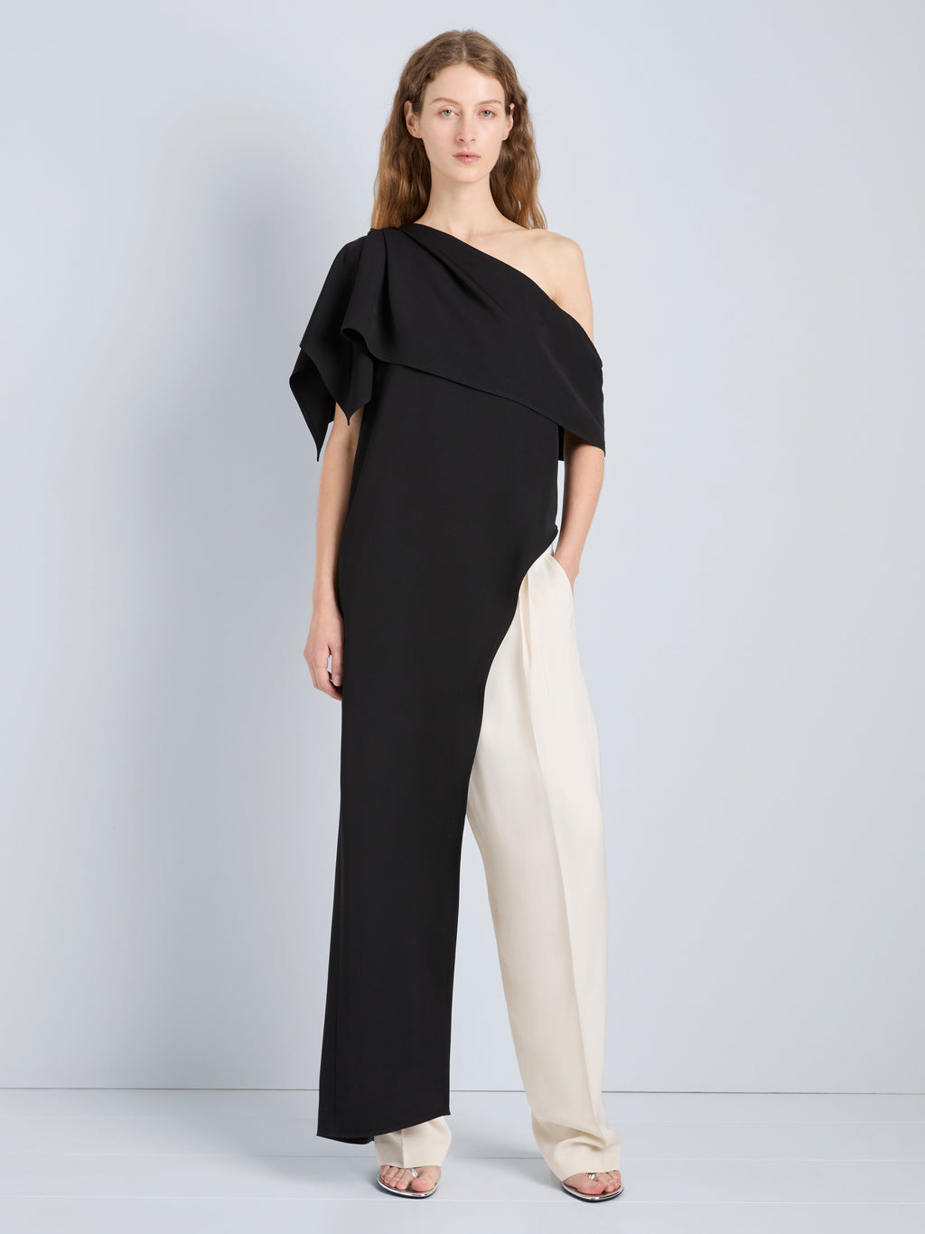 Haya Women's Top | One-Shoulder Viscose Twill 2