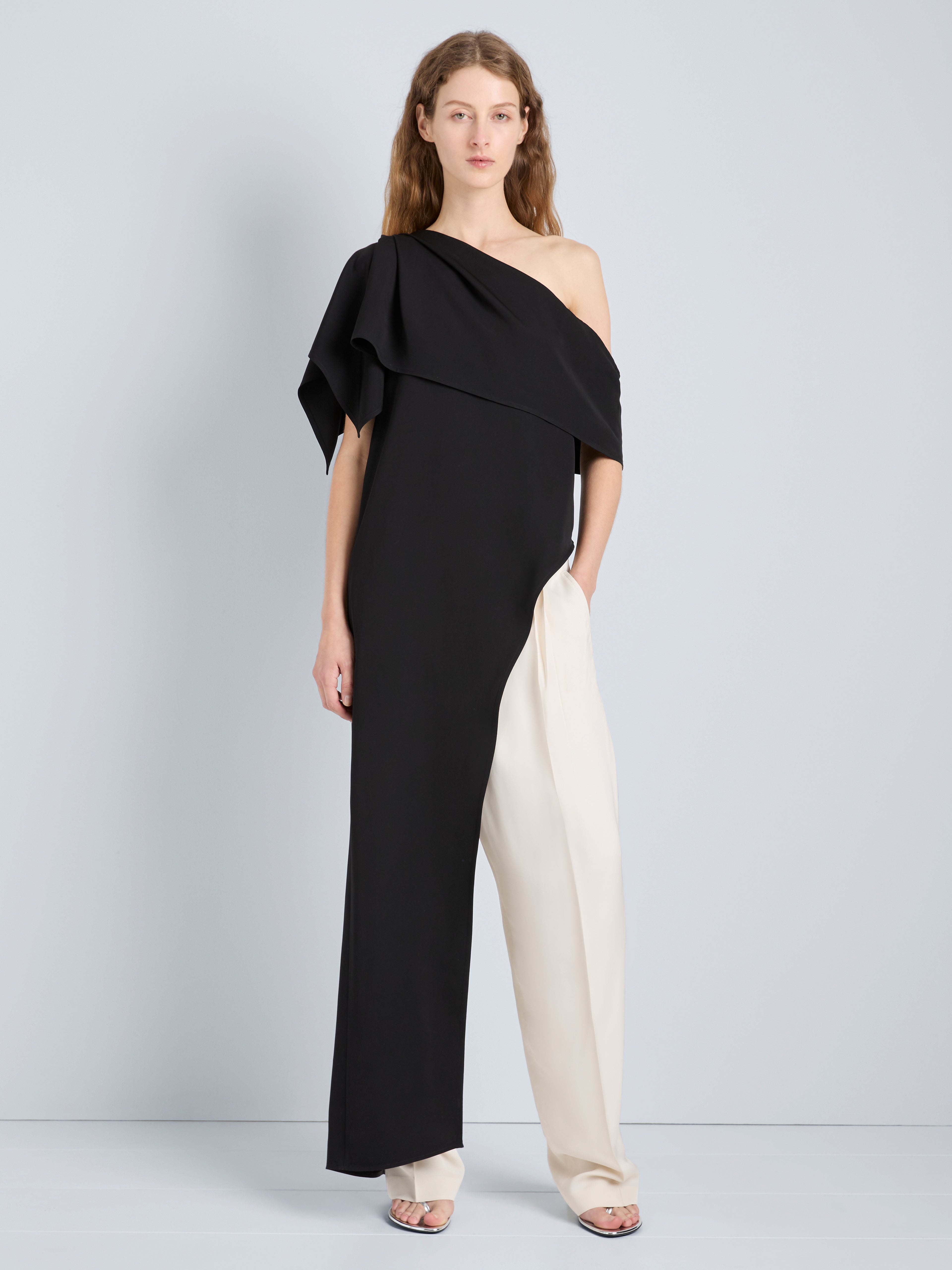 Haya Women's Top | One-Shoulder Viscose Twill 2