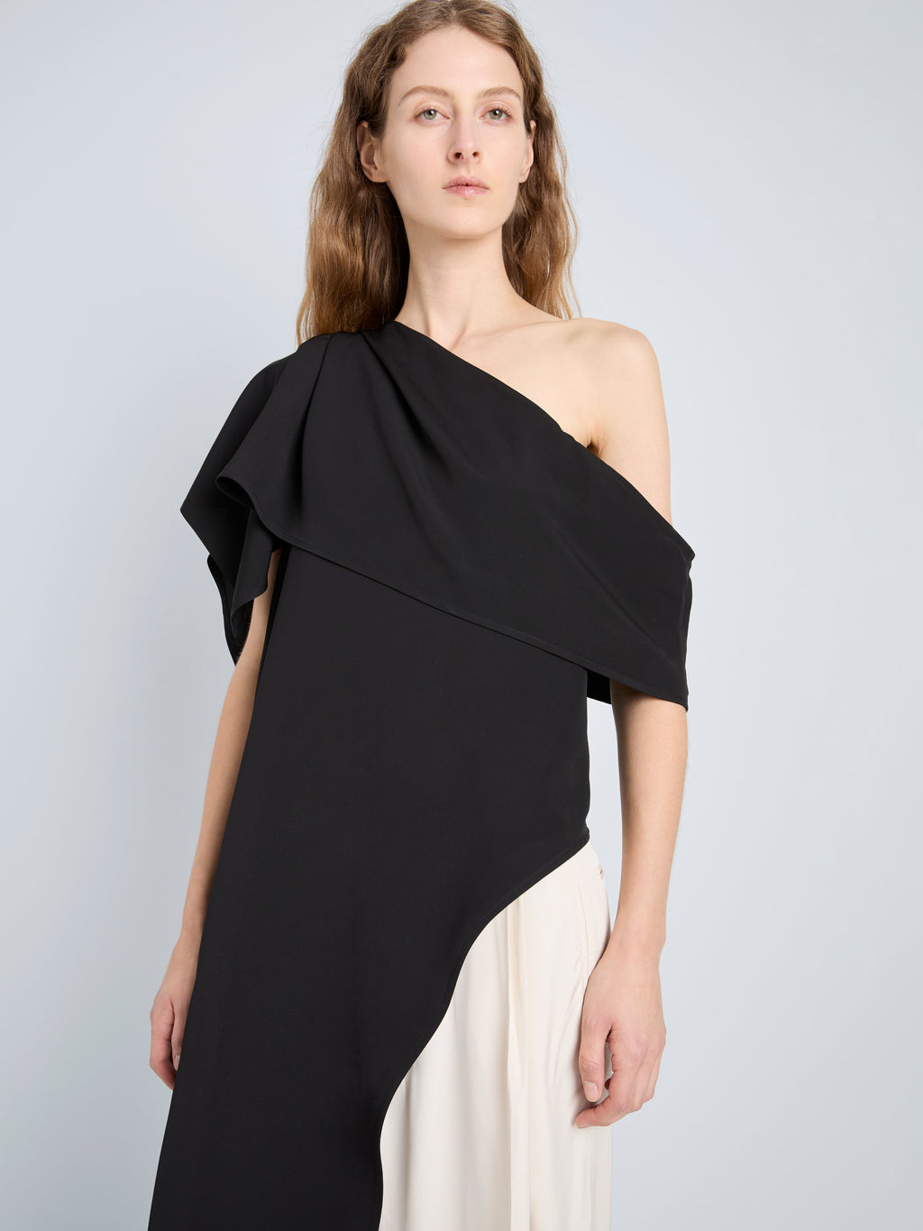 Haya Women's Top | One-Shoulder Viscose Twill, Chic Going Out Top 1