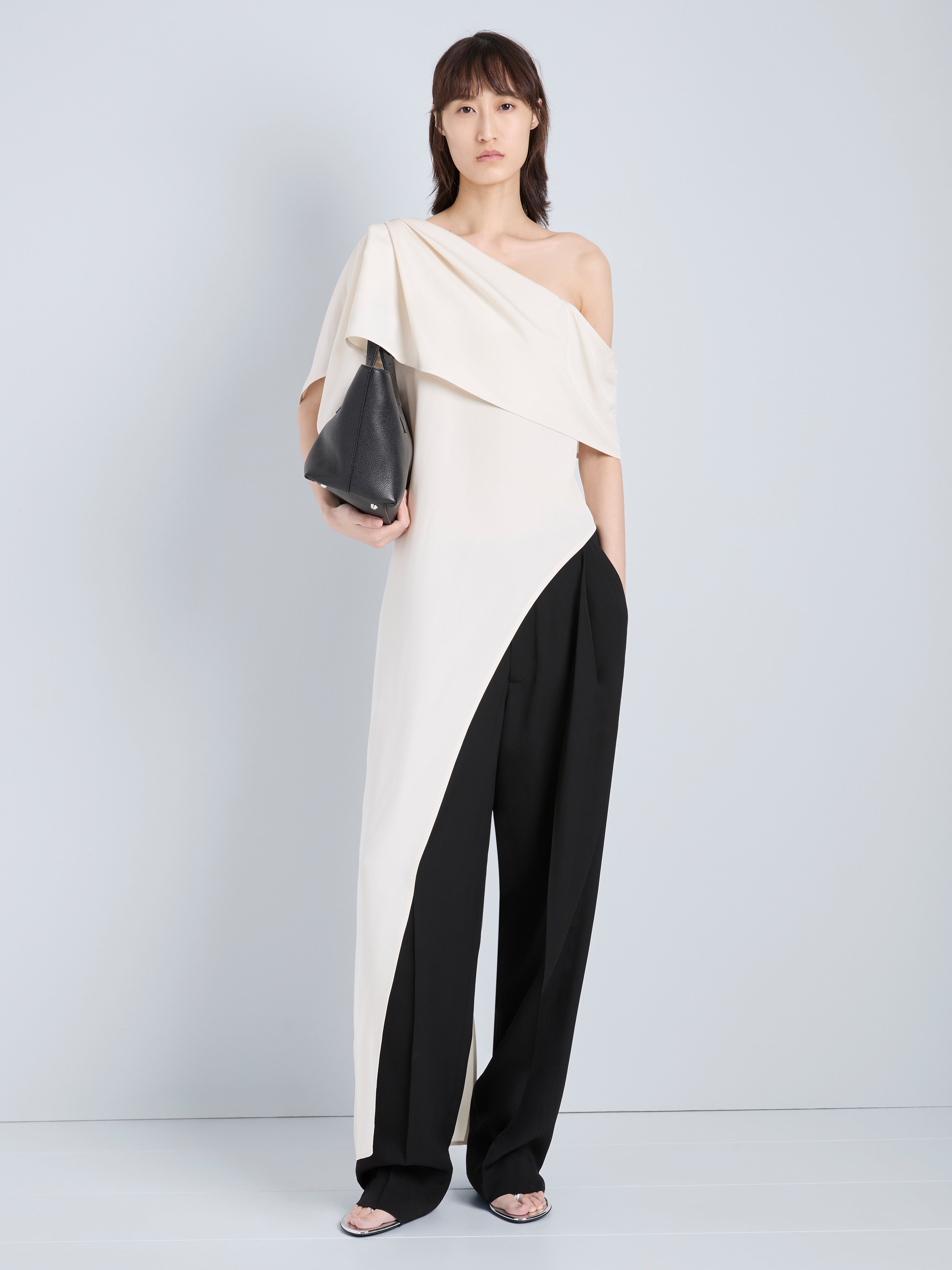 Haya Women's Top | One-Shoulder Viscose Twill, Elegant Going Out Top 1