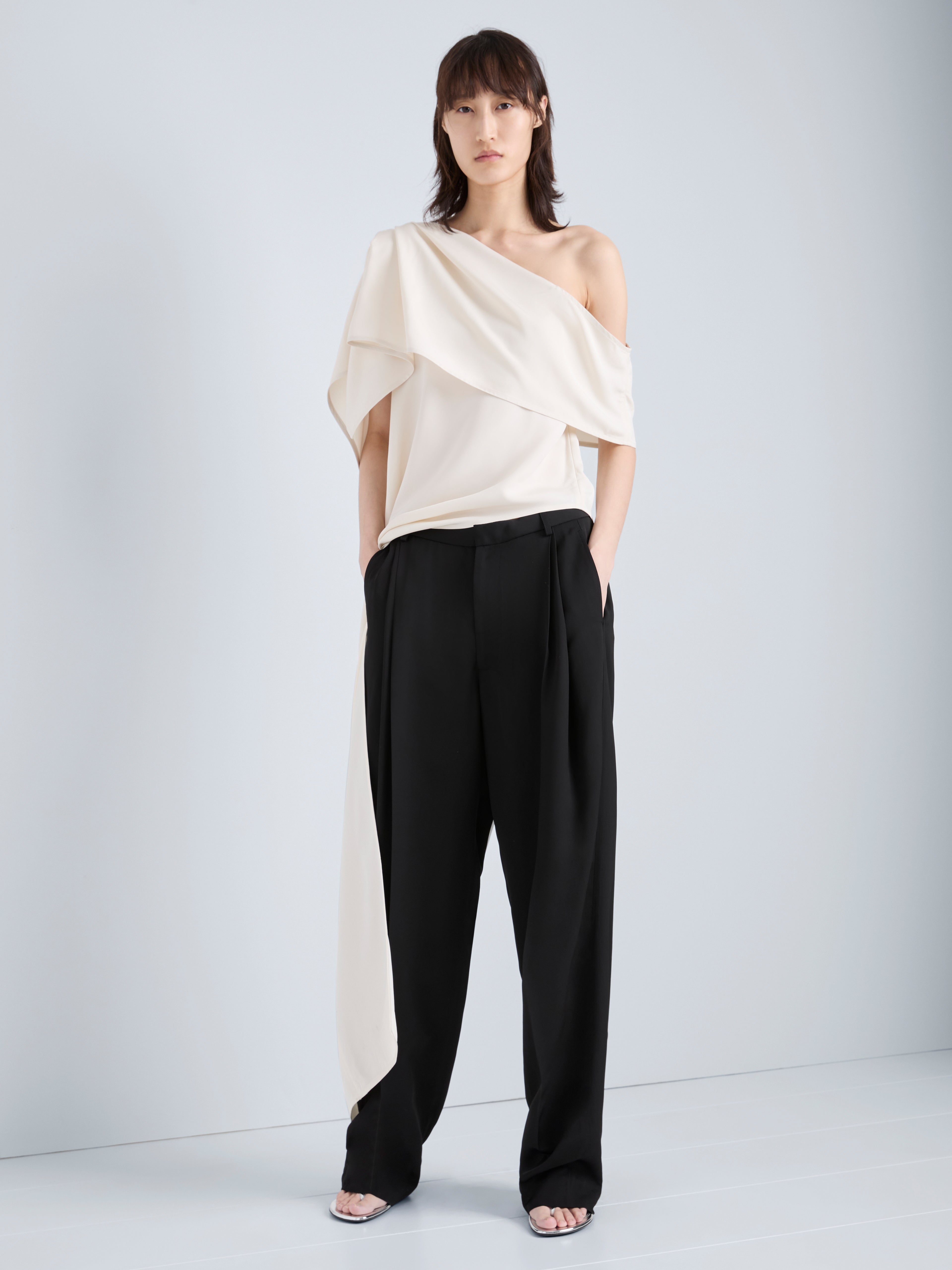 Haya Women's Top | One-Shoulder Viscose Twill, Elegant Going Out Top 5