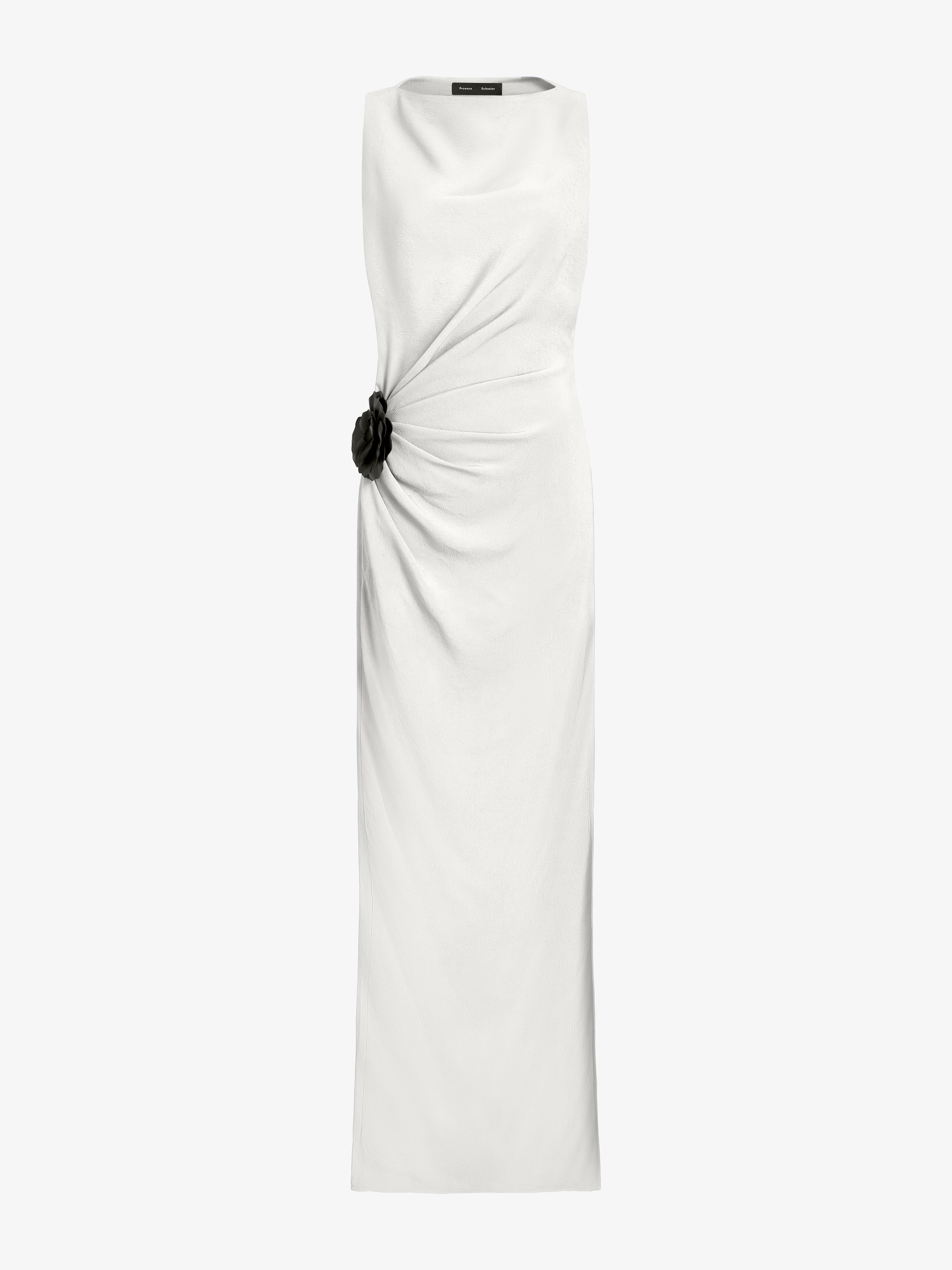 Ivy Women's White Dress | Elegant Matte Double Crepe, Formal Cocktail 0