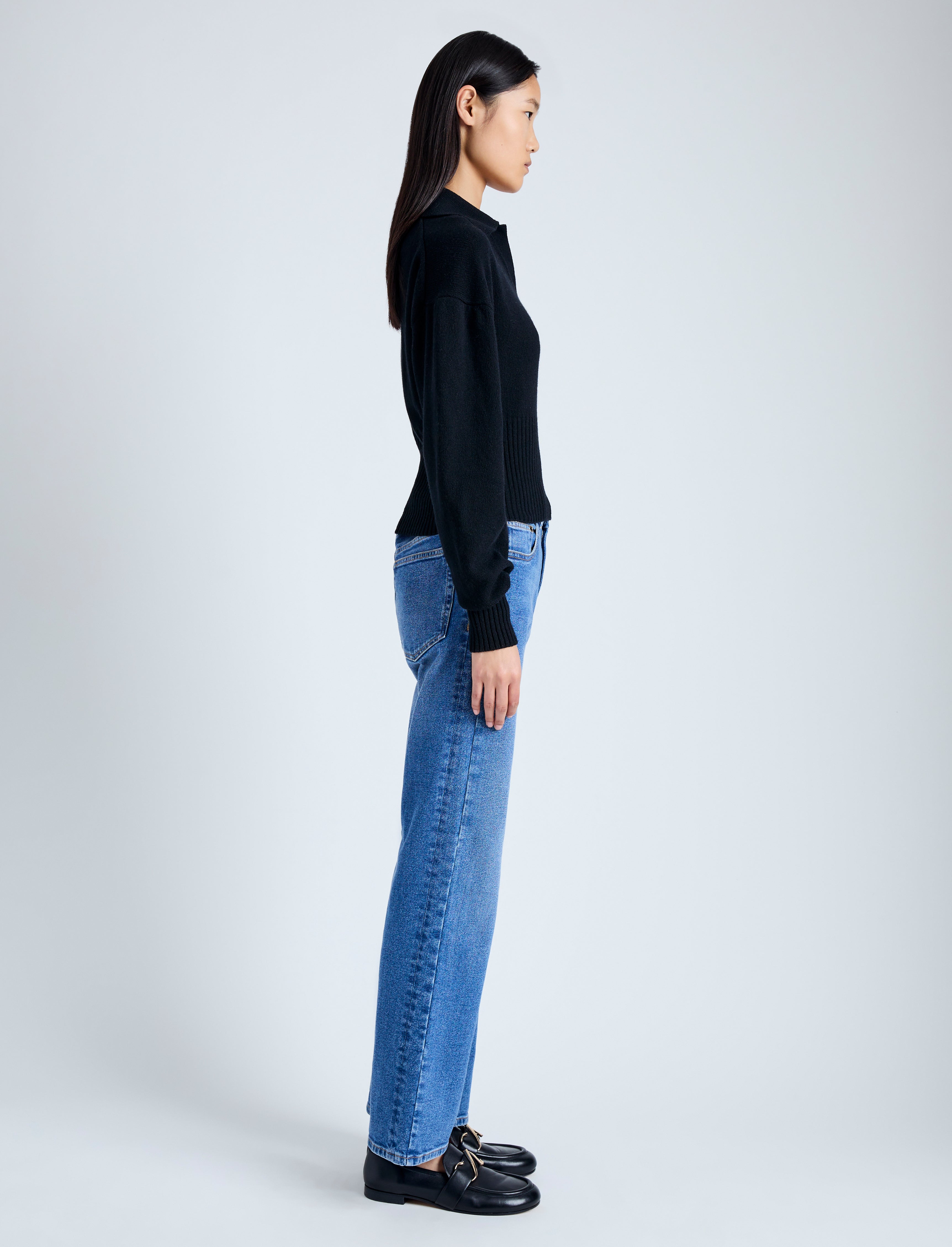 Jade Women's Cashmere Sweater | Eco Cashmere Blend, Polo Style 3