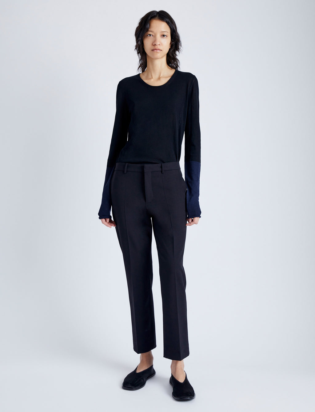 Milo Women's Pants | Tropical Wool, Cropped Hem 1