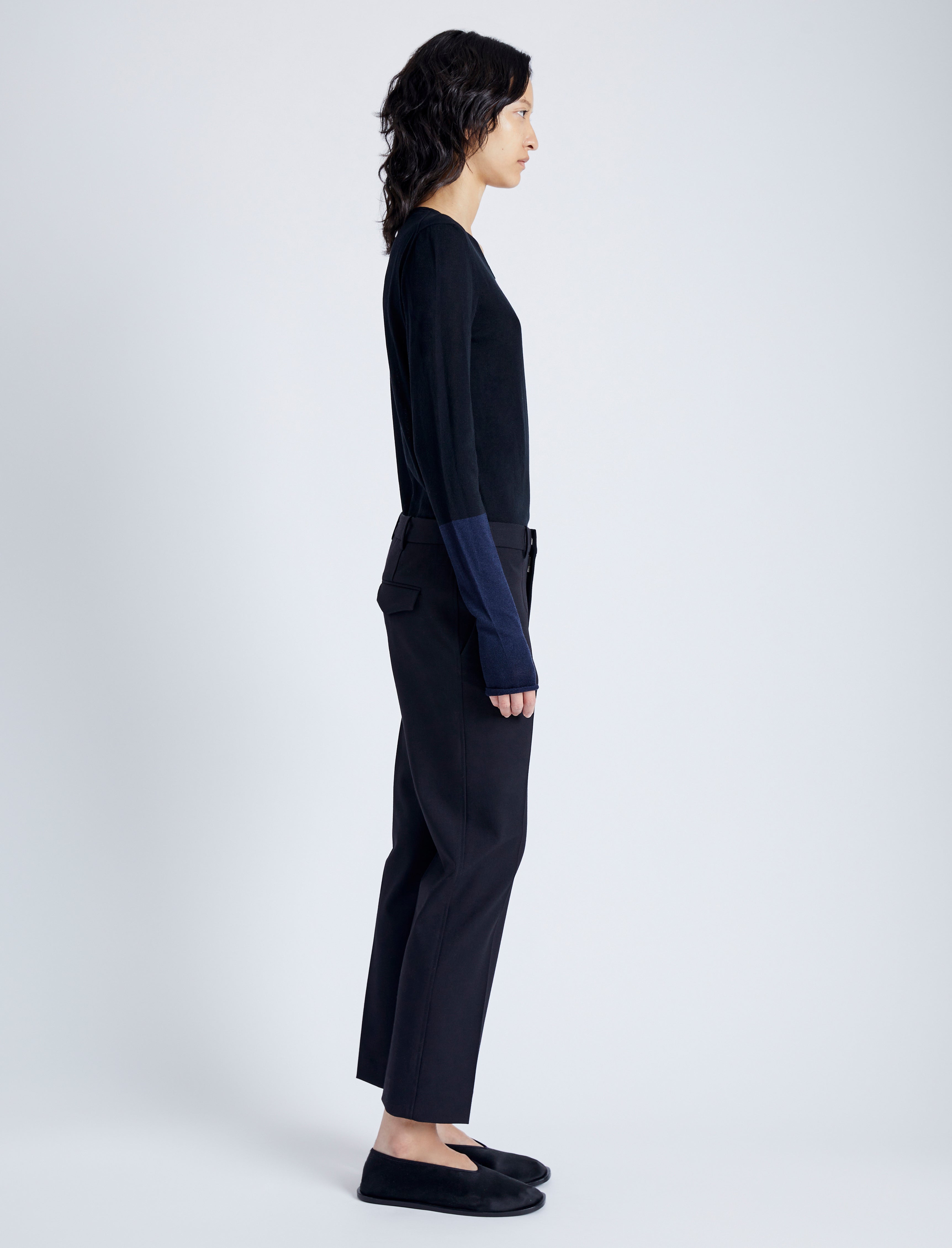 Milo Women's Pants | Tropical Wool, Cropped Hem 2