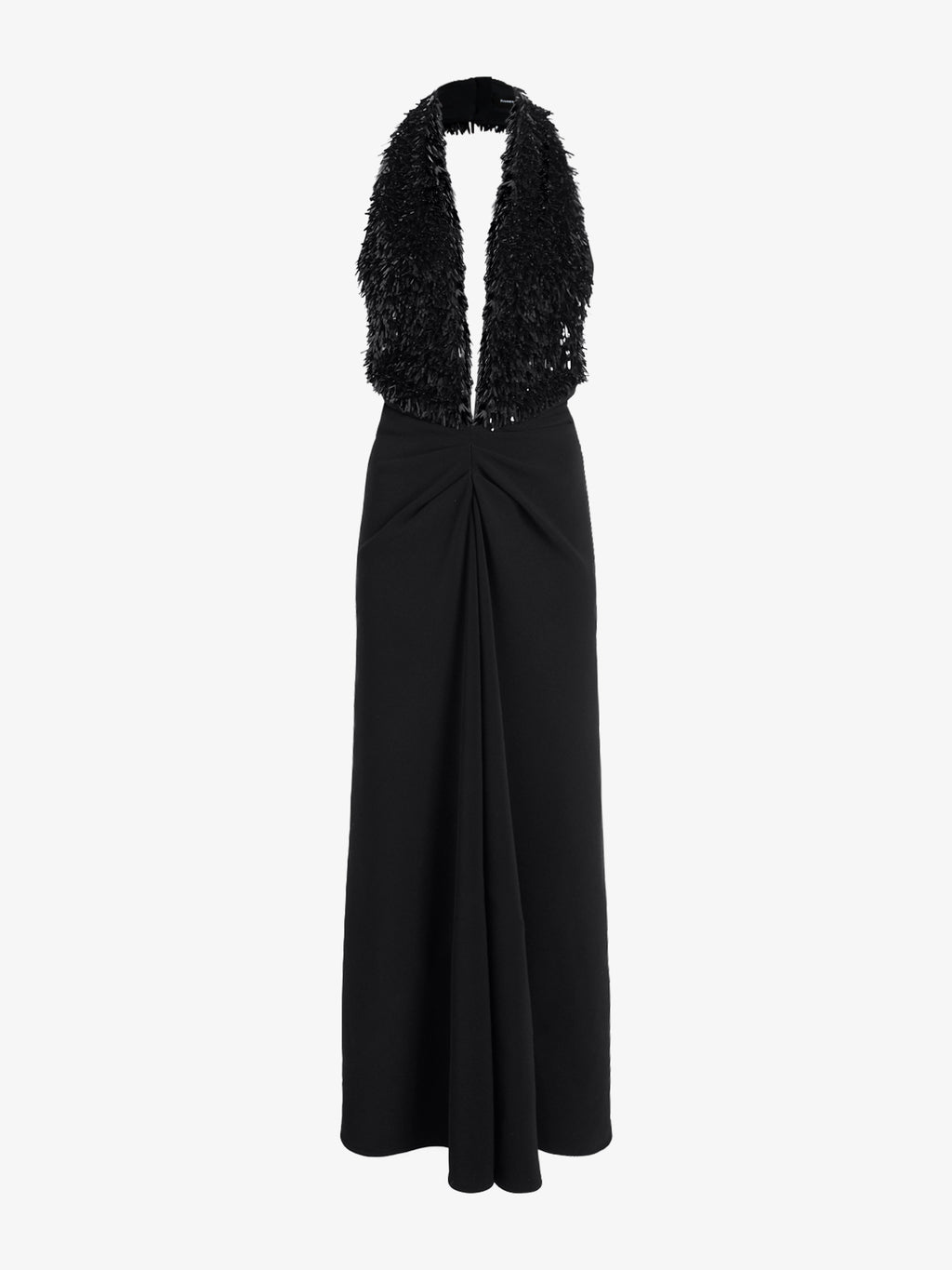 Mora Women's Dress | Embroidered Compact Crepe, Slim Fit 0