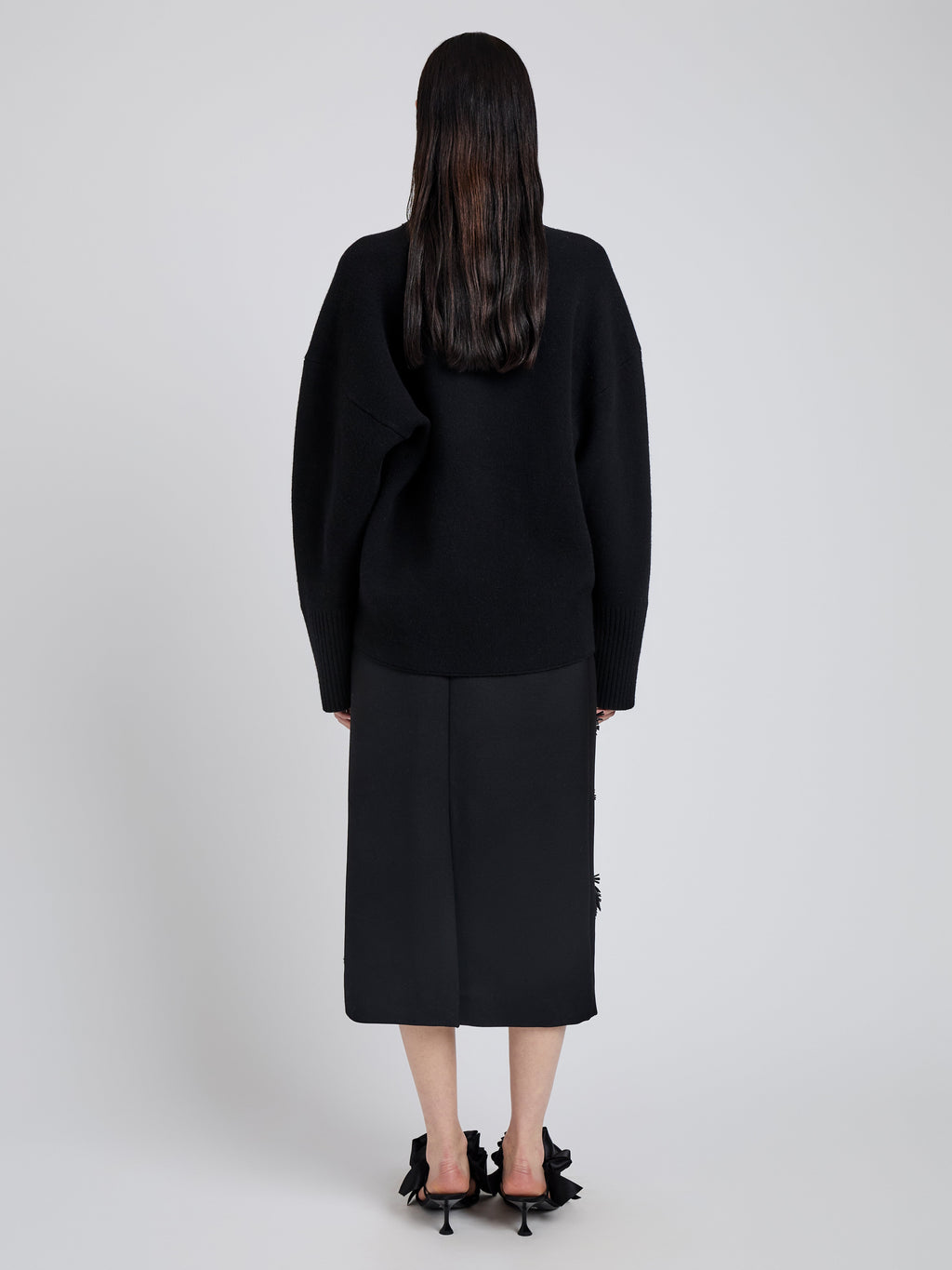 Mora Women's Skirt | Embroidered Compact Crepe 3