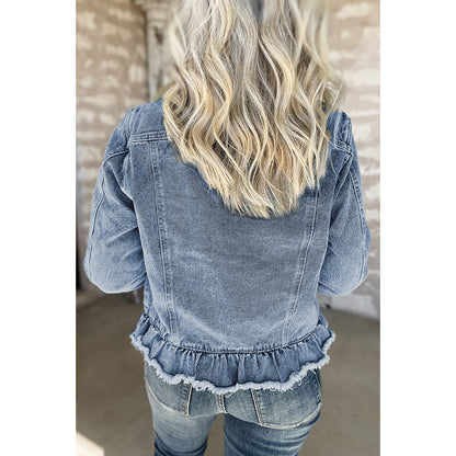 Veste multi-boucles à une rangée de couleur unie