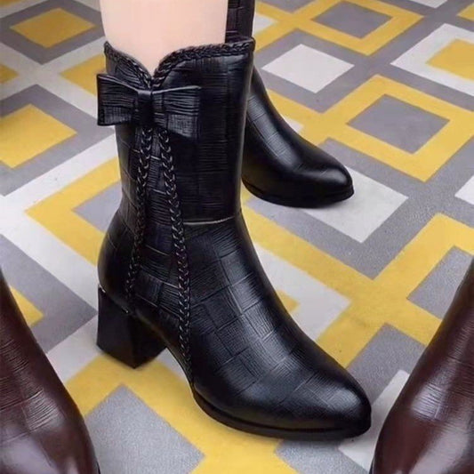 Bottes Martin à nœud pour dames, personnalité de la mode