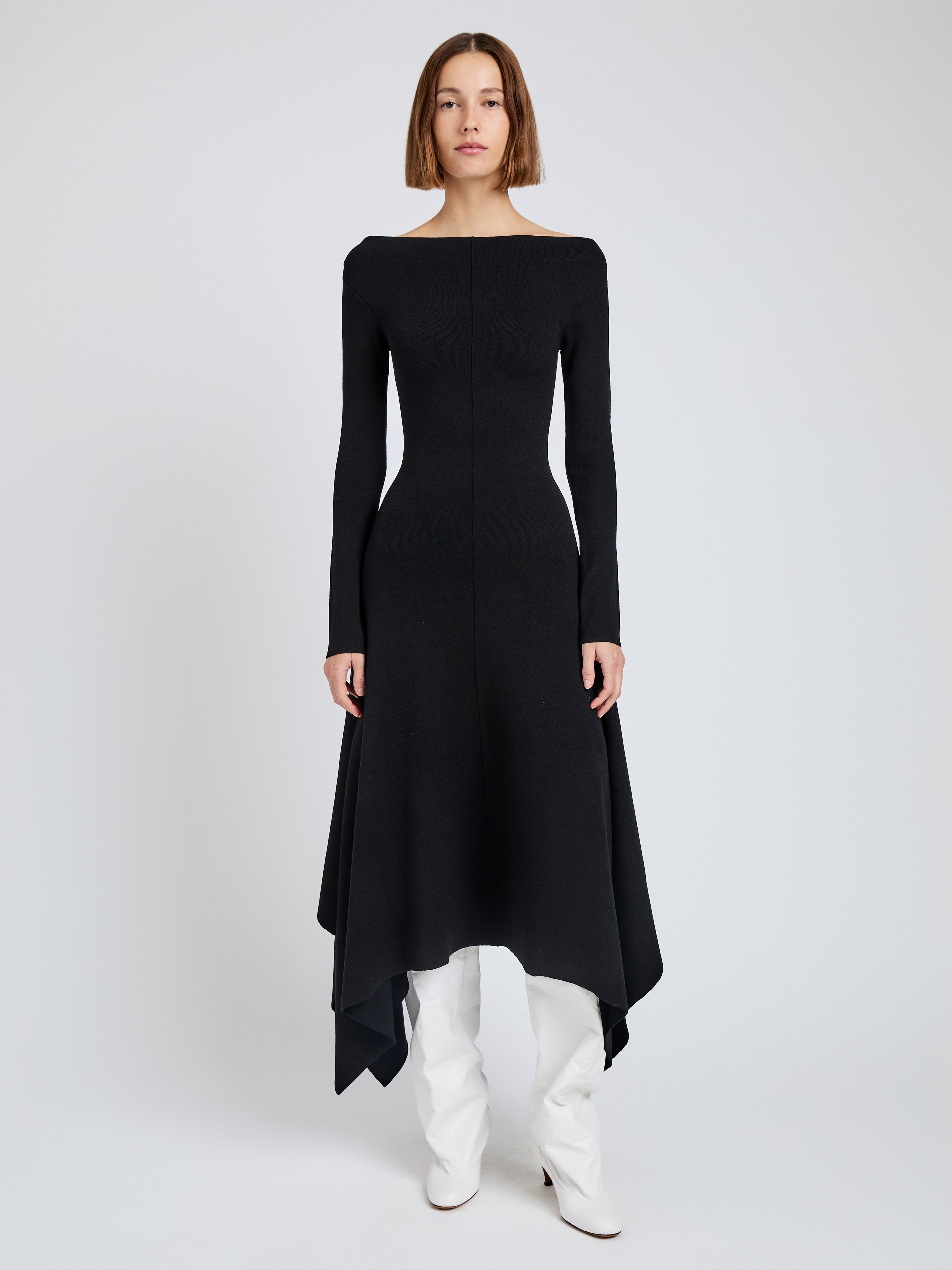 Romi Women's Black Dress | Textured Sculpted Viscose, Slim Fit 1