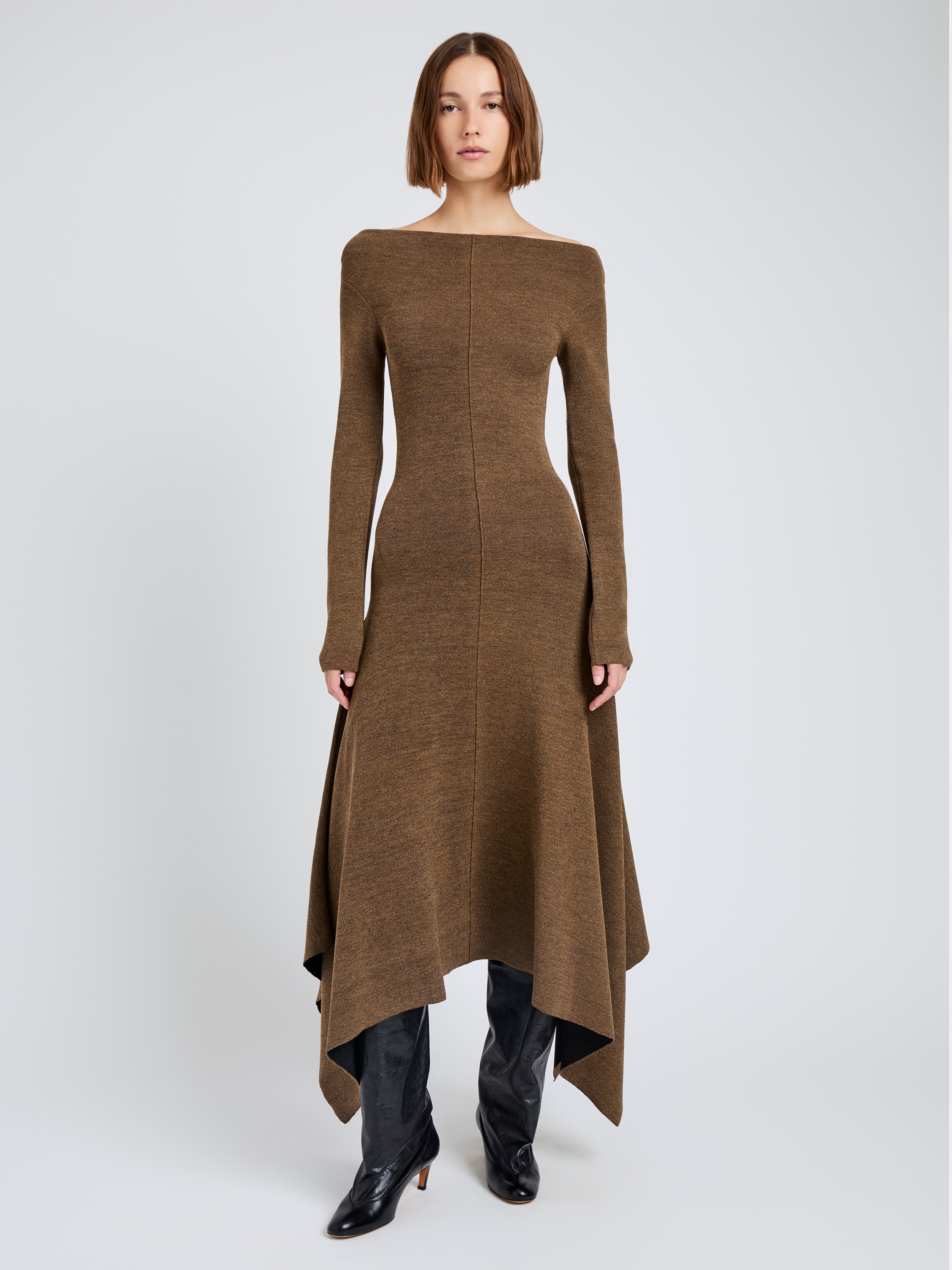 Romi Women's Dress | Textured Sculpted Viscose, Slim Fit 1
