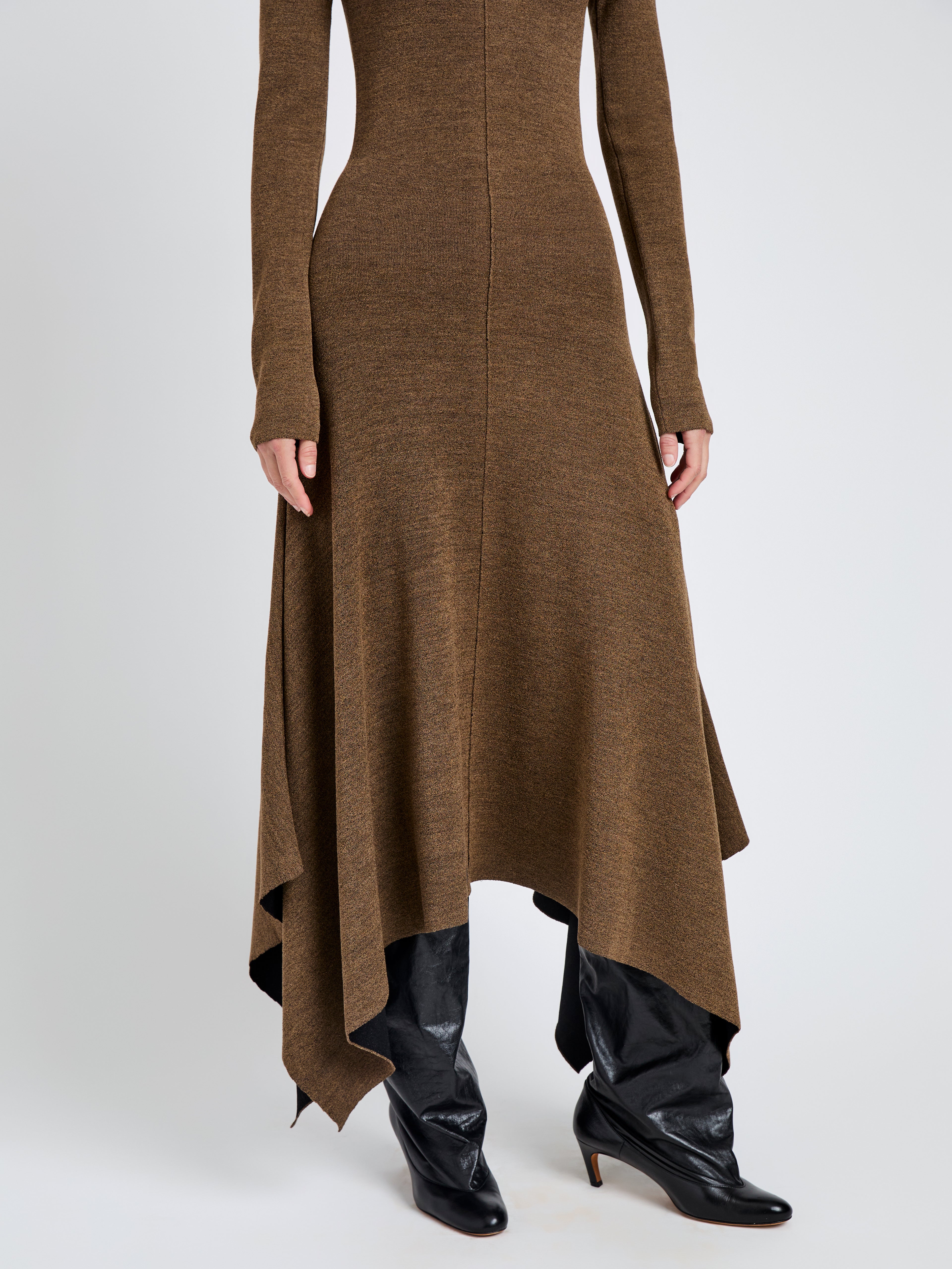Romi Women's Dress | Textured Sculpted Viscose, Slim Fit 4