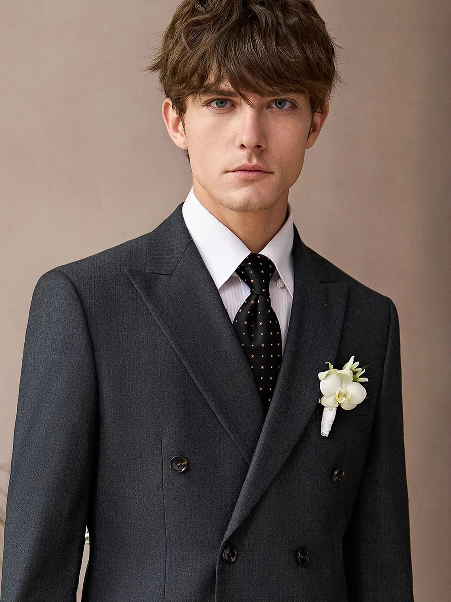 Luxury Wool Double-Breasted Suit Set