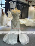 Custom Ruffle Mermaid Wedding Dress