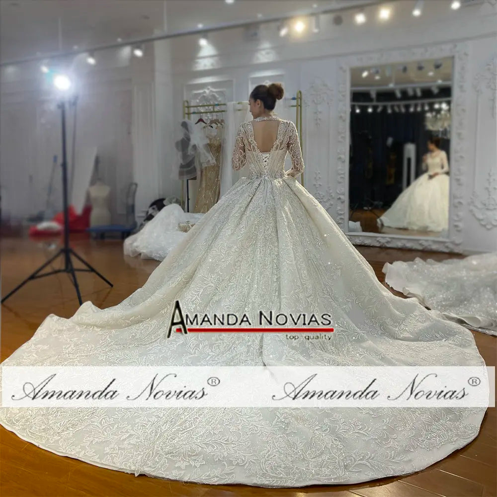 Sparkling Tulle Custom Bridal Gown