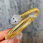 18K Gold Diamond Snake Jewelry