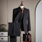 Premium Men's Three-Piece Wool Suit