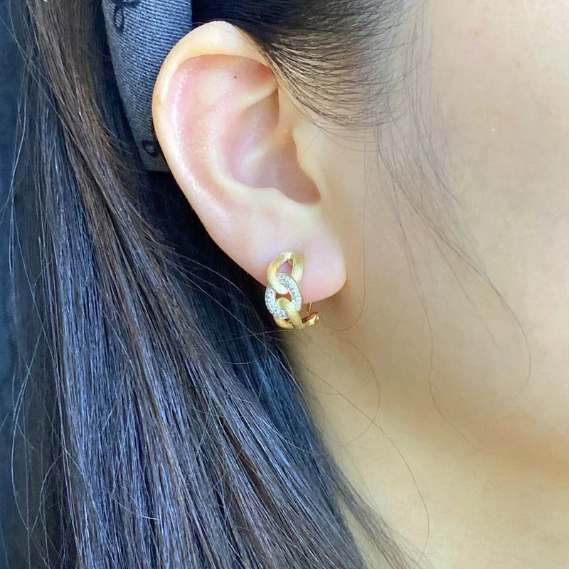 18K Gold Diamond Jewelry Set