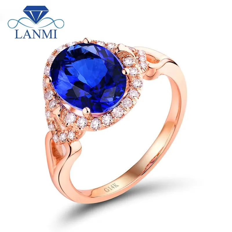 Tanzanite Diamond Rose Gold Ring