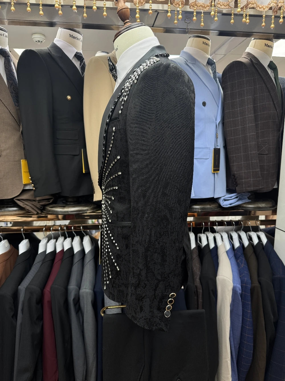 Luxury Beaded Shawl Tuxedo Suit