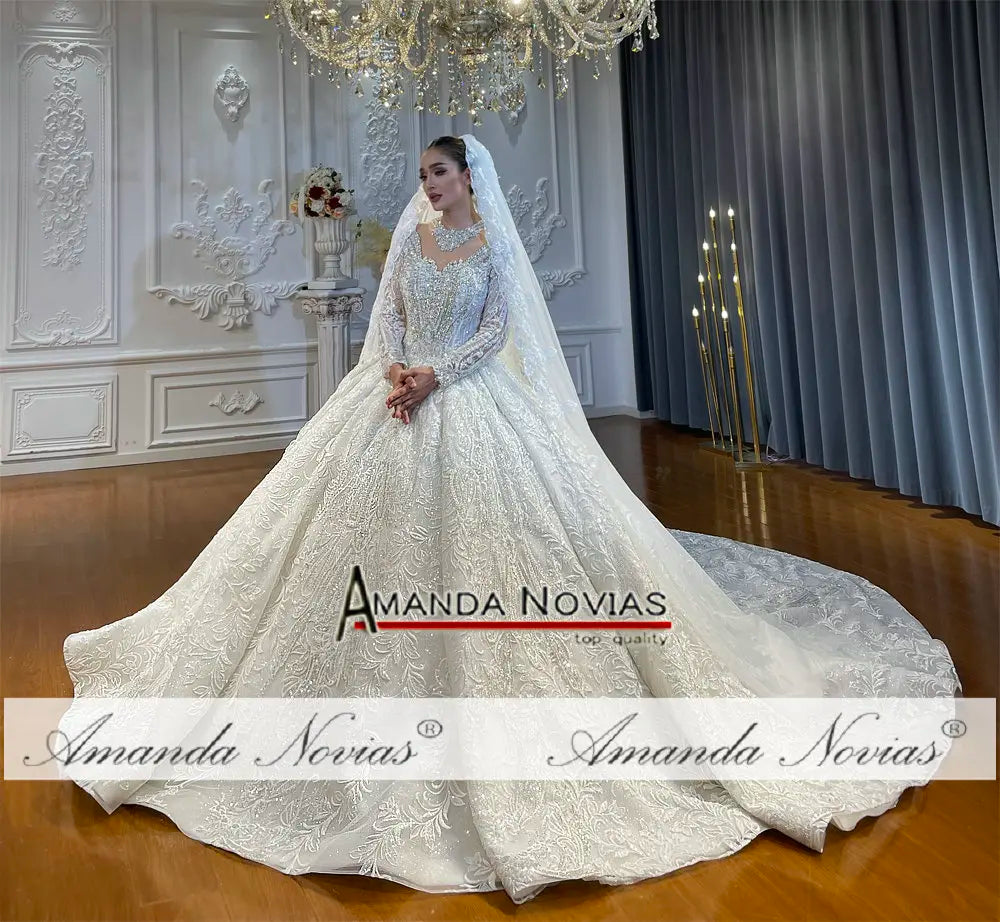 Sparkling Tulle Custom Bridal Gown