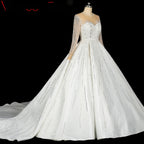 Luxury Ivory Muslim Wedding Dress