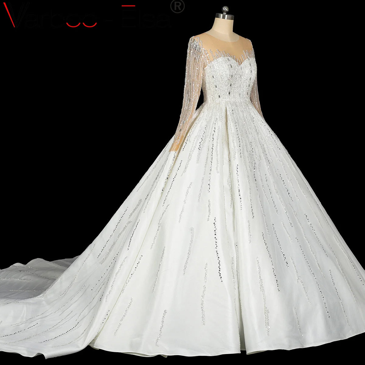 Luxury Ivory Muslim Wedding Dress