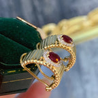 18K Gold Natural Ruby Set