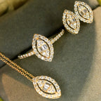 18K Gold Diamond Jewelry Set