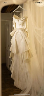 Luxury Ivory Muslim Wedding Dress