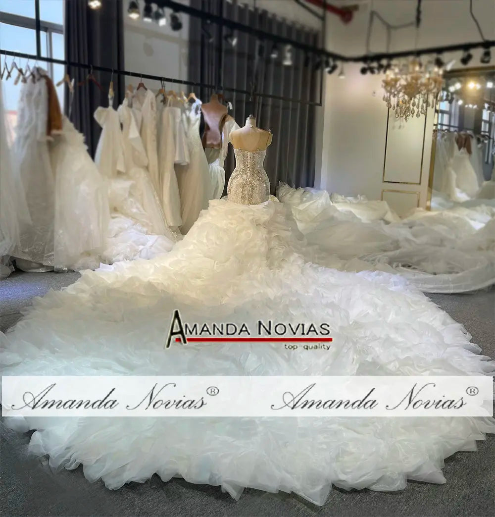 Custom Ruffle Mermaid Wedding Dress