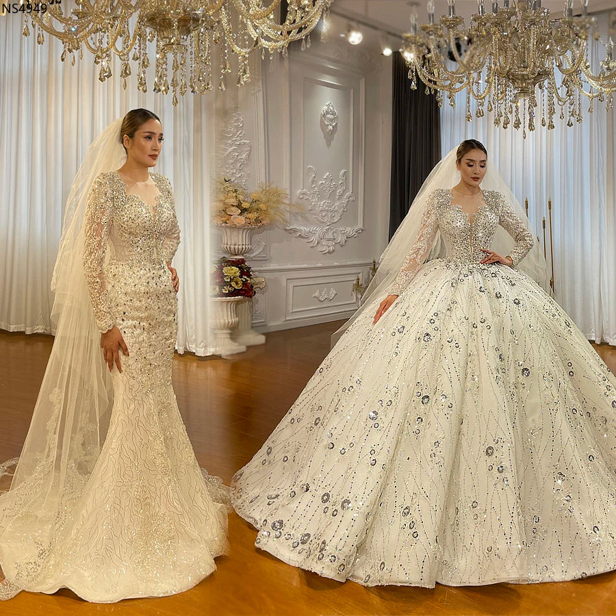 Luxury 3-Wear Wedding Dress