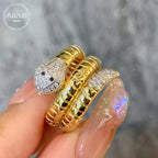 18K Gold Diamond Snake Jewelry
