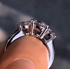 Platinum Round Moissanite Bridal Set