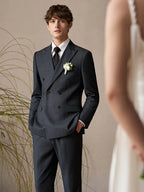 Luxury Wool Double-Breasted Suit Set