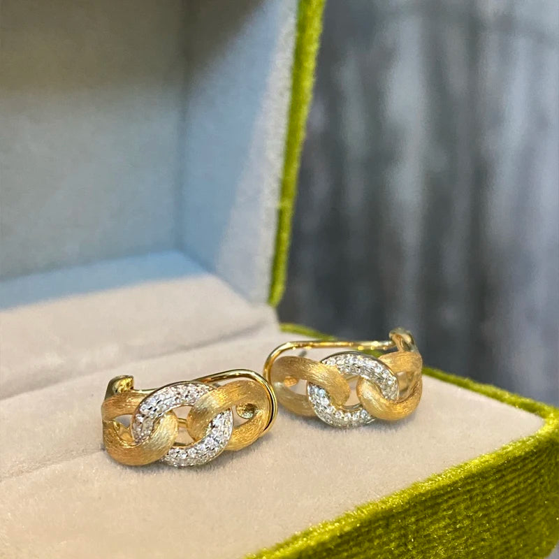 18K Gold Diamond Jewelry Set