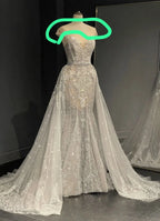 Luxury Ivory Muslim Wedding Dress