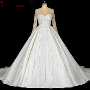 Luxury Ivory Muslim Wedding Dress
