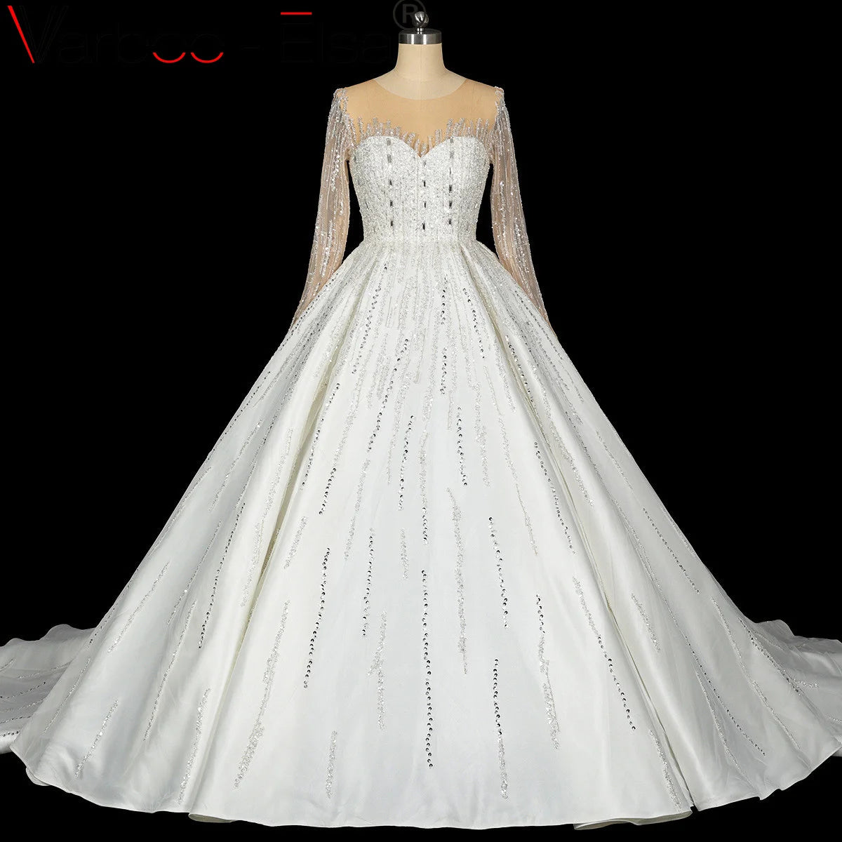 Luxury Ivory Muslim Wedding Dress