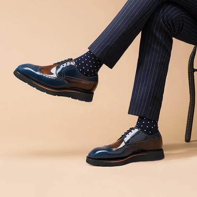 Men's Color Block Brogue Shoes
