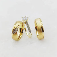 Sterling Silver CZ Engagement Set