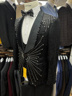 Luxury Beaded Shawl Tuxedo Suit