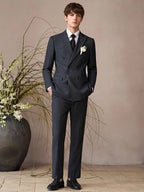 Luxury Wool Double-Breasted Suit Set
